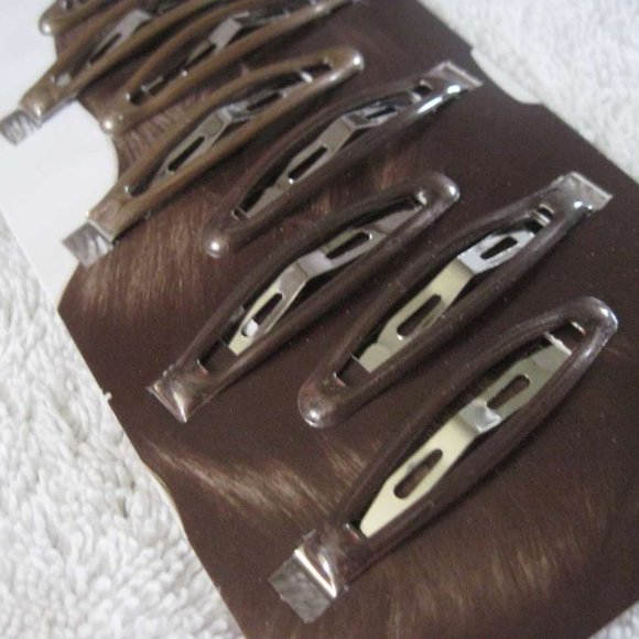 8 Goody Shiny Gel Epoxy Metal Hair Snap Clips - Picture 4 of 7